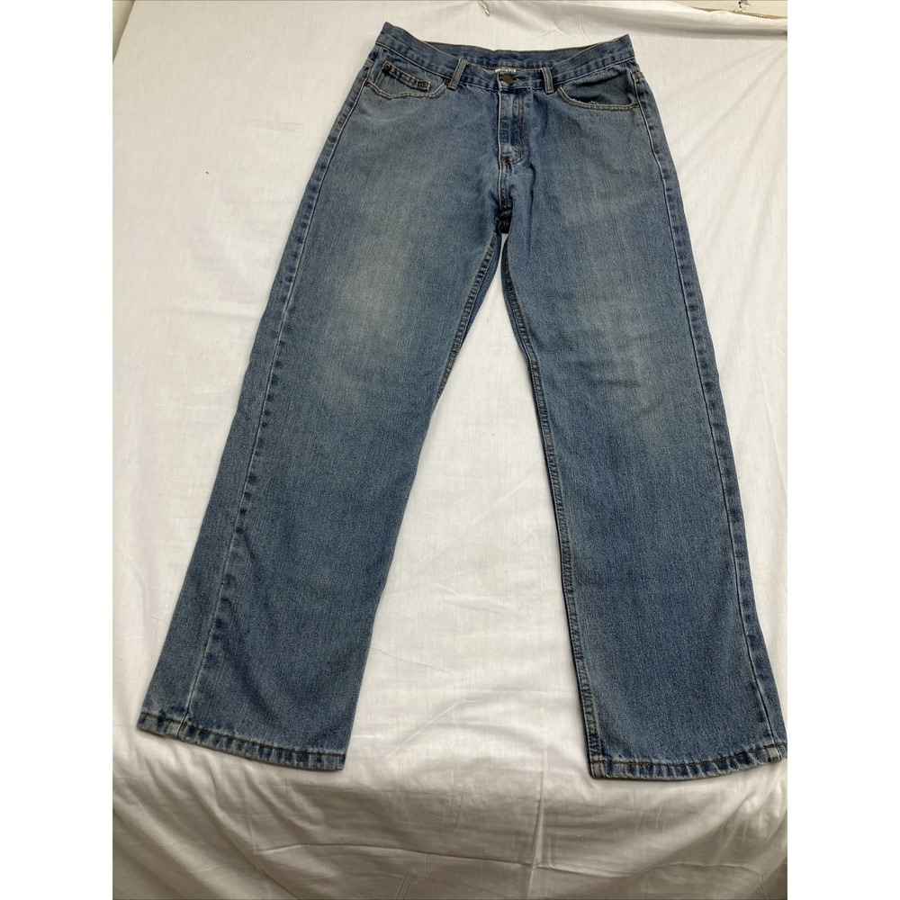 Open Trails Straight Denim Jeans Mens Size 32X32 Stonewashed 5 Pocket Cotton